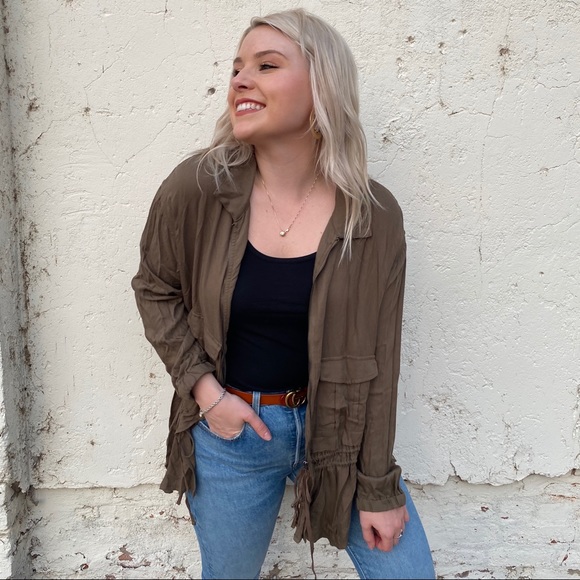 KORI America Army Green Jacket Trendy - Picture 5 of 7